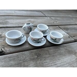 Miniature Tea Set (Partial) Andrea By Sadek Floral Pink Roses